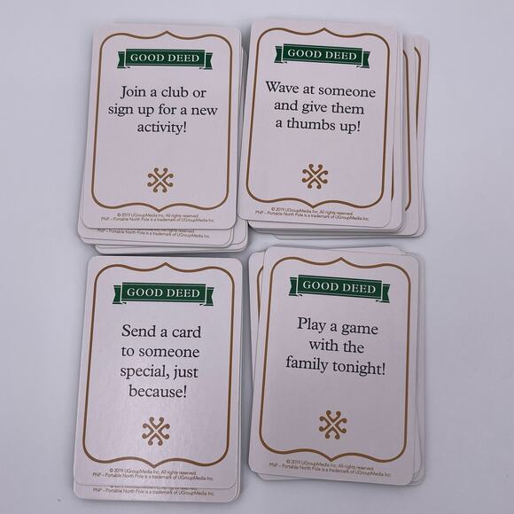 Good Deed Cards for Adults Portable North Pole Gift Dinner Travel Full Deck - Picture 3 of 8